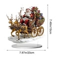 thumbnail image 3 of Darzheoy Christmas Santa Figurine, Sleigh Acrylic Tabletop Ornament, Winter Holiday Gift Accent, Christmas Decorations Indoor for Home Table Shelf Mantel, 3 of 7