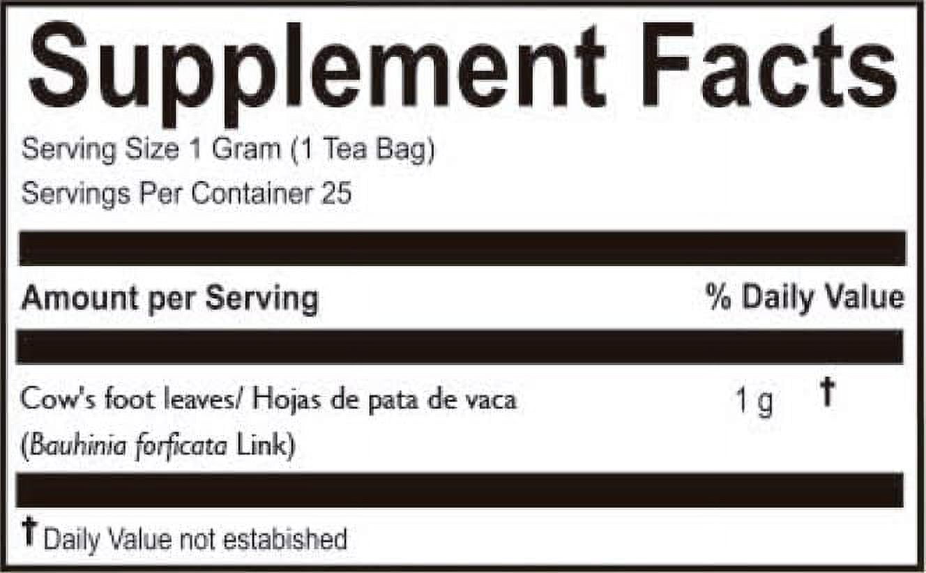 Hanan Peruvian Secrets Pata de Vaca Herbal Tea | 100% Natural Cow’s Foot Leaves |3 Pack of 75 Tea Bags | Natural Powerful Antioxidant, Traditionally use to Support Glucose Level