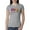 Heather Grey, variant on , Peace Love Baseball Sports Womens Slim Fit Junior Tee, Purple Rush, Small