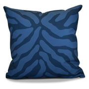 E by Design Flora and Fauna Animal Stripe Detail Print Outdoor Pillow