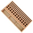 thumbnail image 2 of Herwey Wood Rack, 100 Holes Storage Rack Leather Craft Tool Holder Box Hand Work Holder Stand Organizer <br>,Leather Craft Tool Box, 2 of 8