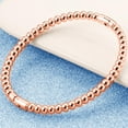 thumbnail image 2 of Stainless Steel Classic Plain Beaded Style Simple Bangle Bracelet, 2 of 3
