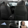 thumbnail image 3 of Red Rain Brown Car Seat Cover Leather Seat Covers for Cars (Q-Brown+Black), 3 of 9