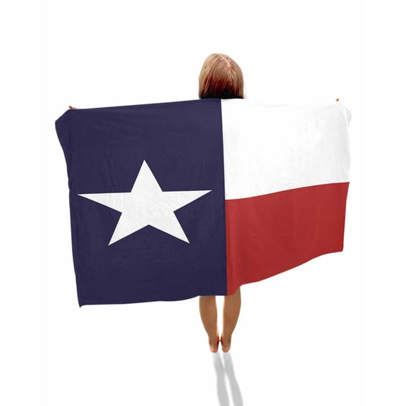 Blue Red White Texas Flag with Star,Beach Towels Oversized Super Absorbent,Minimalistic Geometric Stripe Lightweight Bath Towel Quick Dry Sets For Bathroom/Pool/Rv Camping/Beach Play/Gym Room 30"x60"
