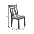 thumbnail image 5 of Lexi 24 Inch Dining Side Chair Padded Seat Set of 2 Gray Dark Brown - Saltoro Sherpi, 5 of 6