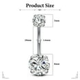thumbnail image 2 of Designice 14G Belly Button Ring Surgical Steel Belly Rings Piercing Jewelry Belly Button Piercing, 2 of 7
