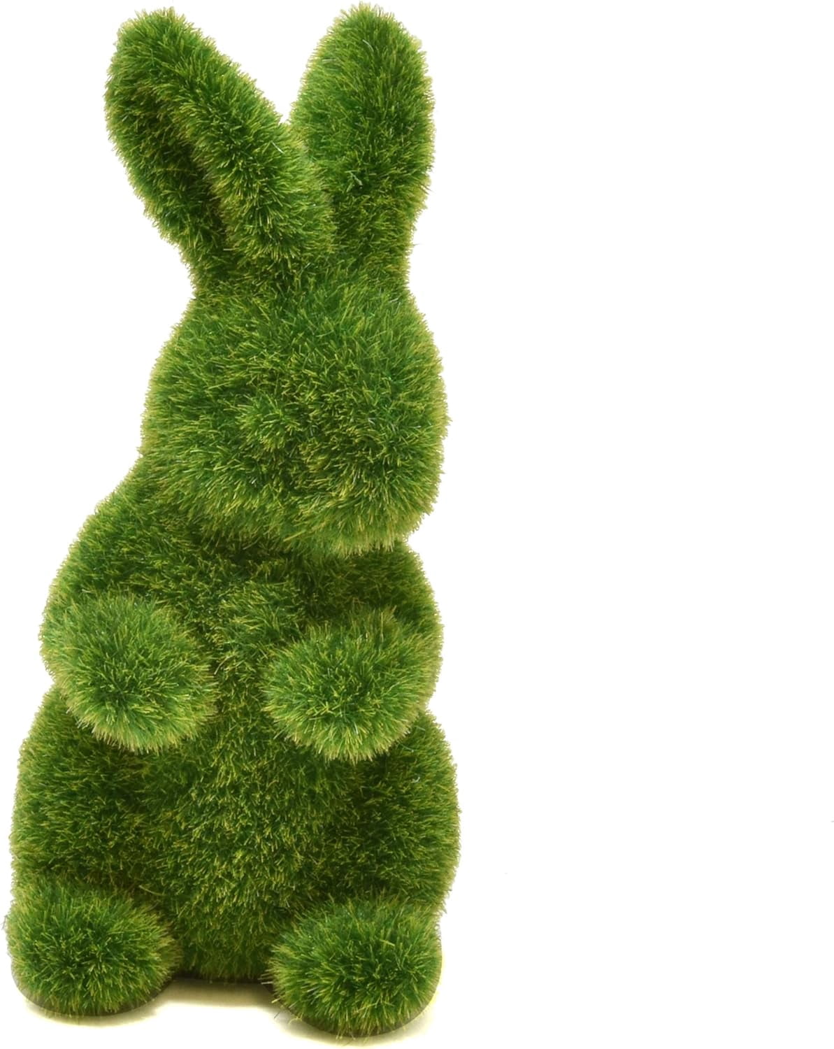 Gift Boutique Flocked Bunny Figurines, Green Moss Easter Rabbit Decor, Indoor Outdoor Table Shelf Accents, Set of 4