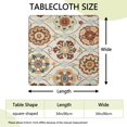 thumbnail image 2 of Vintage Style Floral Table Cover 34x34 Inch Square, Bohemian Print Elastic Tablecloth for Indoor Dining Room Kitchen Table, 2 of 6