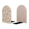 thumbnail image 2 of Lsque Retro Floral Butterfly Printed Wood Bookends,Non-Skid Bookend for Shelves,Heavy Duty Support Bookends,Non-Slip Foam Pads for Office, Home, and Library,1 Pair, 2 of 8