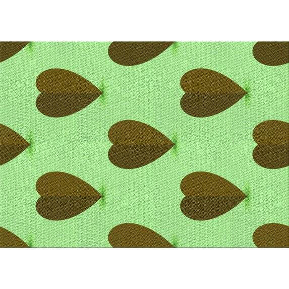 Ahgly Company Indoor Rectangle Patterned Jade Green Area Rugs, 7' x 9'