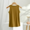 thumbnail image 4 of Jewelreauty Camisole Workout Yoga Tank Tops for Women Casual Sleeveless Loungewear Pajama Basic Shirts (2XL, Yellow), 4 of 5
