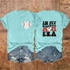 thumbnail image 3 of Camisetas de Manga Corta para las Mujeres Carta Impresa Doble Cara Suelta Tee, Casual Vintage Verano Top Mujeres, 3 of 3