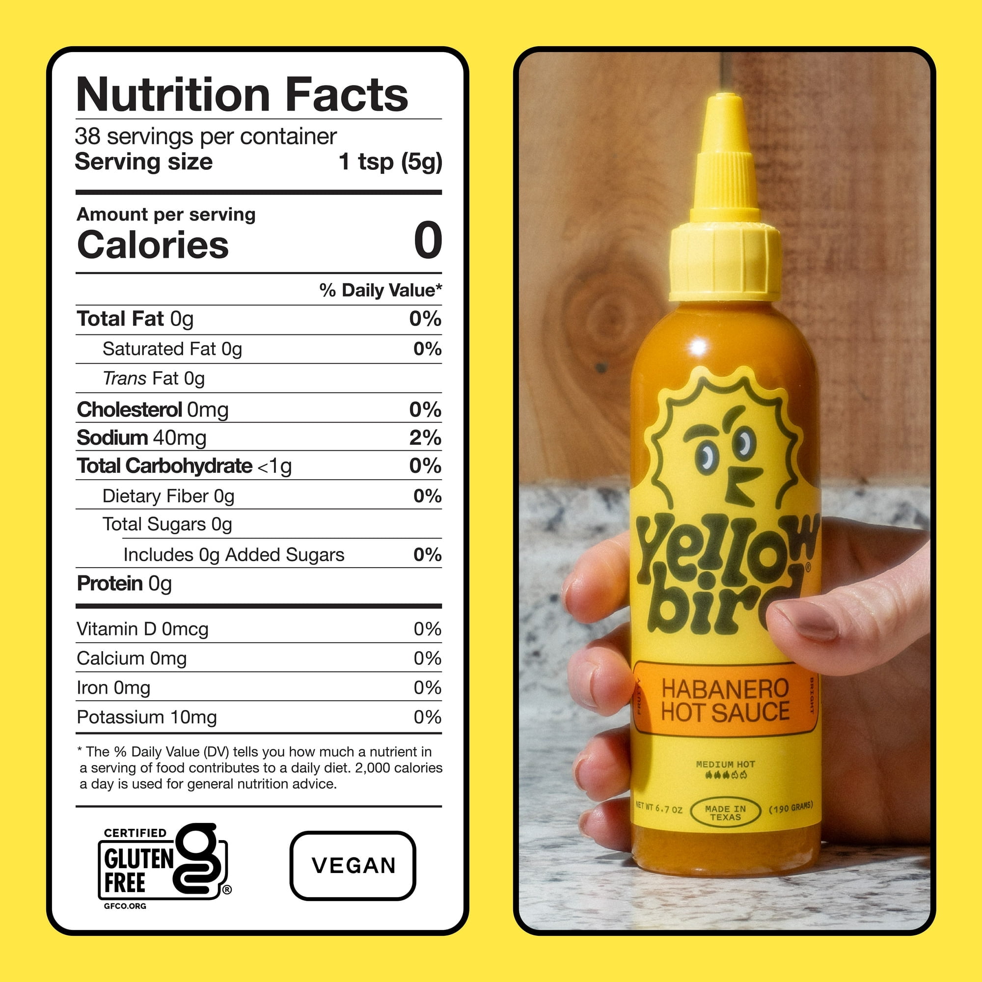 3 Pack- Yellowbird Habanero Hot Sauce, 6.7 oz
