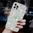 thumbnail image 3 of For iPhone 15 Pro Max Case,Cute Glitter Bling Twinkle Stardust with Drop Protection Shockproof Soft TPU Slim Flexible Phone Case Girls/Women Protective case for iPhone 15 Pro Max,Anti Scratch,White, 3 of 6