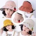 thumbnail image 5 of Sombrero de copa vacío para niños de verano, circunferencia de la cabeza ajustable de 50 a 54 cm, lindo sombrero para el sol de ala grande con forma de fruta., 5 of 5
