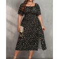 thumbnail image 4 of Vestido de verano Pinup Fashion 2025 Sun Boho Floral Talla Grande, 4 of 5