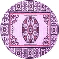 thumbnail image 1 of Ahgly Company Indoor Round Oriental Purple Modern Area Rugs, 4' Round, 1 of 4