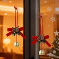 thumbnail image 4 of Décorations de Noël d'Intérieur en Velours Nœud Pin Rideau de Fenêtre Accent, 4 of 6