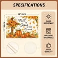 thumbnail image 4 of Sm:)e Cross Thanksgiving Pumpkins Bless This Home Flower Fall Placemats Set of 4, 12x18 Inch, 4 of 6