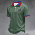 thumbnail image 4 of Men's USA 250th Anniversary Polo Shirt We The People Patriotic Flag Short Sleeve Golf Tee, 4 of 6