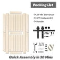 thumbnail image 7 of Diddaport 28 x 84 inch Sliding Barn Door , K Style DIY Unfinished Solid Spruce Wood Barn Door, With 5ft Sliding Hardware Kit & Handle, Double Surface, Natural Brown, 7 of 7
