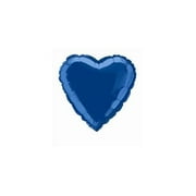 Unique Industries 52904 18 inch Heart Foil Balloon in Royal Blue Pack of 12