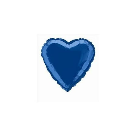 Unique Industries 52904 18 inch Heart Foil Balloon in Royal Blue Pack of 12