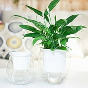 SPRING PARK Self Watering Planter, Violet Pots, Clear Plastic Automatic-Watering Planter Flower Pot Plant Pot for All House Plants, Succulents, Herb, African Violets
