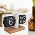 thumbnail image 3 of Vintage Retro Flip Clock with Wood Base Stable Placement for Living Room, Office, 3 of 7