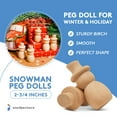 thumbnail image 5 of Snowman Peg Dolls 2-3/4 inch, Pack of 12 Wooden Peg Dolls for Christmas Crafting, Nativity Scenes, Holiday Decorations, by Woodpeckers, 5 of 7