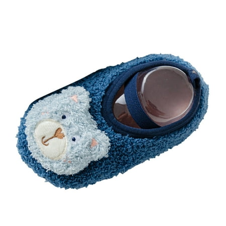 Baby Cute Winter Shoes Boys Girls Socks Shoes Toddler Shoes Floor Socks Shoes Cartoon Bear Outwear  Soft Sole Shoes Boots(Size:18-24 Months)