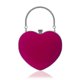 thumbnail image 1 of ZHAOCHENG Bolso de mano en forma de corazón, bolso de maquillaje de moda para dama, bolso de noche, bolso de mano, bolso elegante rosa rojo, 1 of 5