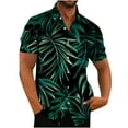 thumbnail image 2 of Xysaqa Gym Tops Tshirts Shirts for Men Hawaiian Shirt for Men Casual Short Sleeve Button Up Shirt Men Floral Summer Tropical Beach Shirts for Men Big & Tall Party Tops S-5Xl Men Shirts Casual Summer S, 2 of 4