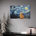 thumbnail image 6 of AIOE Retro Van Gogh Starry Night With Funny Cat Canvas Prints Wall Art Night Starry Pictures Paintings Poster Canvas Wall Decor for Living Room Bedroom Wall Decor Frame: 12x8in, 6 of 7