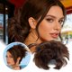 thumbnail image 2 of Extensiones para moños: postizos sintéticos con clip para recogidos y colas de caballo; moldeador de moños para cabello grueso, 2 of 5