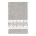 thumbnail image 3 of Authentic Hotel and Spa Turkish Cotton Diamonds Embroidered Light Grey 3-piece Towel Set, 3 of 5