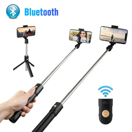 EEEKit Extendable Selfie Stick Cell Phone Tripod Monopod Bluetooth Remote Shutter Selfie Stick For iPhone 11/11 Pro Xs Xr Xs...