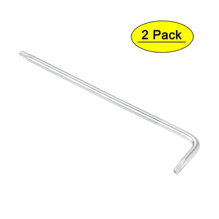 

Uxcell T10 Anti Tamper Proof Torx Star Key Bit Wrench L-Shape 3.8-inch Long Arm CR-V Steel 2 Pack