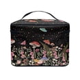 thumbnail image 4 of HELLHERO (8.86"x6.5"x5.9") Double Zipper Cosmetic Bag Storage Pockets Light Starlight Mushroom for Makeup for Men Women, 4 of 6