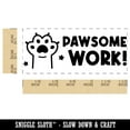 thumbnail image 2 of Pawsome Awesome Work Cat Paw Teacher Student School Self-Inking Rubber Stamp Ink Stamper - Red Ink - Small 1-1/2 Inch, 2 of 7