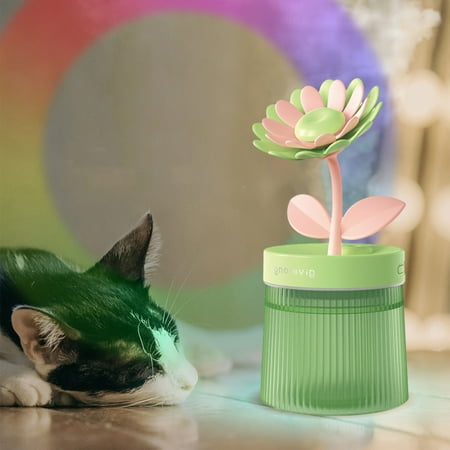 

USB Humidifier With Light-Quiet Cool Mist Humidifier For Bedroom And Office -Plants-Easy To Clean