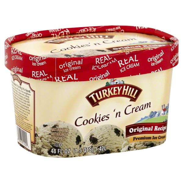 Turkey Hill Cookies N Cream Premium Ice Cream 48 Fl Oz Walmart Com
