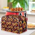 thumbnail image 4 of ZUXONGSY Mapple Leaves Sunflower Toster Cover 4 Slice Toaster Appliance Dust Cover Soft Appliance Cover Wide Slot Lightweight Bread Maker Cover Fall Decor Kitchen Accessories, 4 of 7