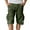 Army Green, variant on Men's Summer Cotton Cargo Shorts in Watermelon Red, Army Green & Brown - Sizes 29 - 36, with Pockets