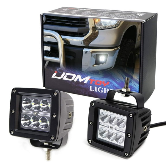 2x3 3-Inch 24W High Power LED Cubic Pod Lights For Jeep Truck Off-Road ATV 4WD 4x4, Spot Beam, Xenon White