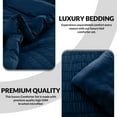 thumbnail image 4 of Lux Decor Collection Twin Seersucker Bedding Comforter Set – All-Season 8 Pieces Bed in a Bag Includes Comforter, Sheets, Pillow Sham, Bed Skirt & Decorative Pillow for Ultimate Comfort - Navy, 4 of 7
