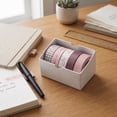 thumbnail image 2 of 5 Roll Washi Tape Set for Planner and Journal, Decorative Paper Craft Tape with Repeat Pattern, Tear by Hand for Scrapbook, Gift Wrap and DIY Card, 2 of 7