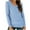 Light Blue, variant on Ashirexll Long Sleeve Tops for Women Plus Size Long Sleeve V-Neck Shirts Fall Fashion Basic Layering Slim Soft Thermal Underwear Tops Green XXL