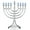 Metallic Silver, variant on Aviv Judaica Traditional Hanukkah LED Electric Menorah Powered by Battery or USB Chanukiah - 4' Micro USB Cable Included Electronic Chanukah Candles Minorah Lighted Hanukah Decorations (Matte Silver)