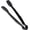 Black, variant on TrueCraftware - 12" Flat Grip Serving Tongs, Polycarbonate, Black Color, NSF listed